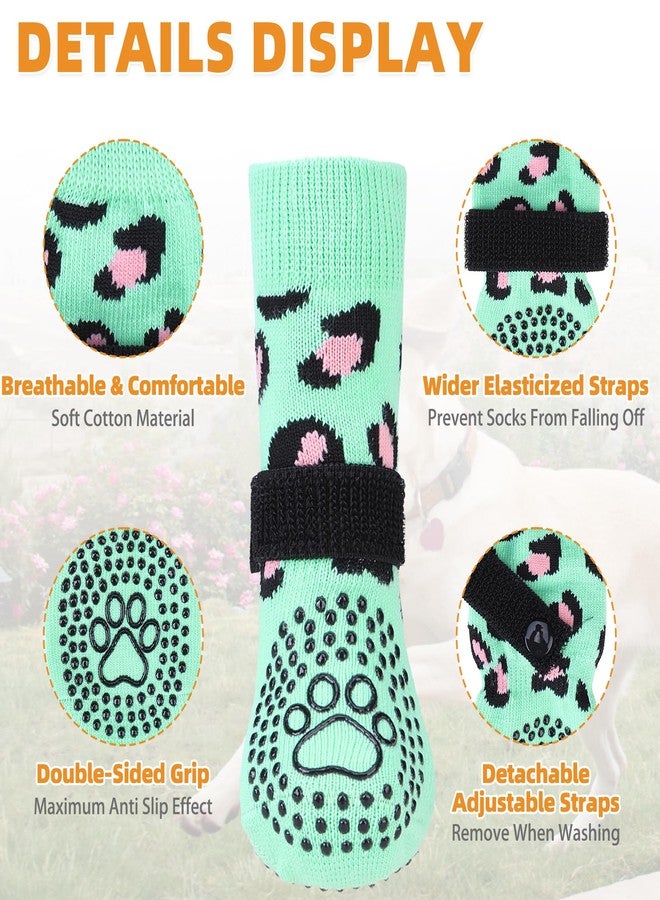 كولتيل جوارب كولتايل المضادة للانزلاق للكلاب لمنع لعق الكفوف، أحذية للكلاب مناسبة للأرصفة الساخنة والأرضيات الخشبية، جوارب متينة وناعمة ذات وجهين مانعة للانزلاق للكلاب الصغيرة والمتوسطة والكبيرة، للتحكم في الثبات للكلاب الكبيرة في السن - Image 3